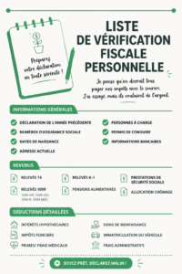 Checklist fiscale 2023 avec documents nécessaires à rassembler