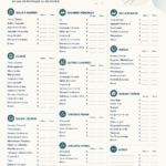 Image d'une checklist d'inventaire pour la maison avec des biens répertoriés.