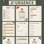 Un classeur d'urgence organisé avec des documents importants à l'intérieur.