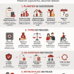 Une image symbolisant l'héritage et la gestion des fiducies, avec des documents légaux sur une table en bois.