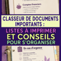 Femme organisant des documents importants dans un classeur à l'aide de conseils pratiques.
