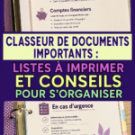 Femme organisant des documents importants dans un classeur à l'aide de conseils pratiques.