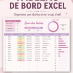 Tableau de bord Excel coloré pour gestion de budget mensuel