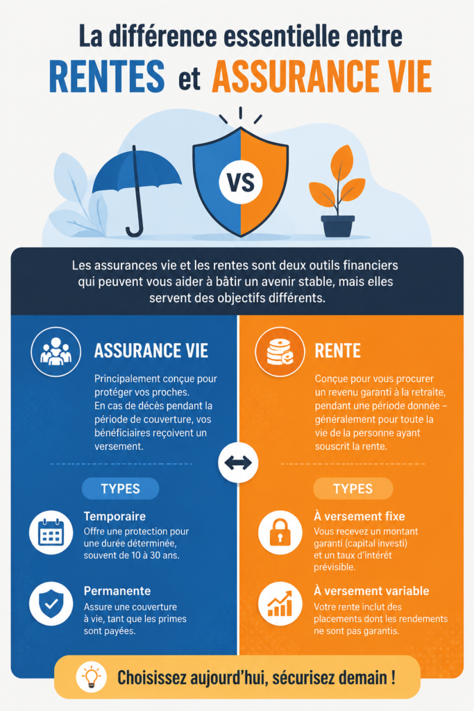 Femme souriante consultant des documents sur l'assurance-vie et les rentes