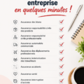 Femme entrepreneuse consultant un ordinateur pour choisir une assurance pour son entreprise.