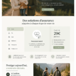 Page d'atterrissage professionnelle sur un écran d'ordinateur, mettant en valeur l'optimisation pour les conversions.