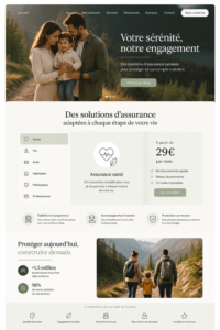 Page d'atterrissage professionnelle sur un écran d'ordinateur, mettant en valeur l'optimisation pour les conversions.