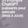 Capture d'écran de ChatGPT avec des prompts dédiés aux avocats