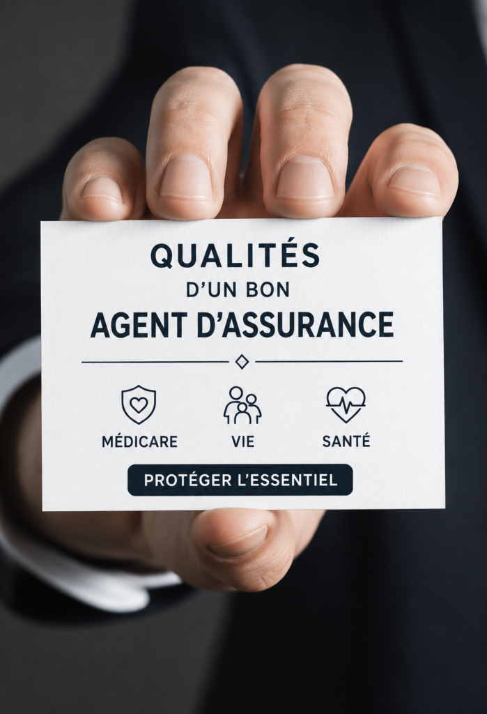 Tableau représentant les qualités d'un bon agent d'assurance.
