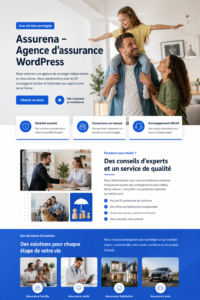 Capture d'écran du thème Assurena pour agences d'assurance