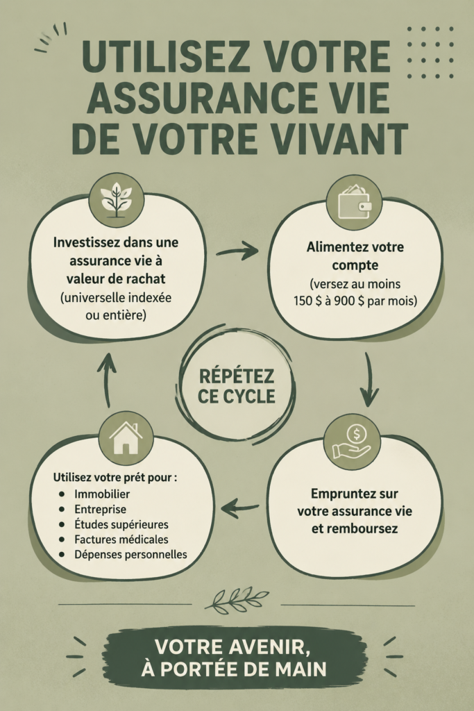 Une femme souriante consulte des documents sur son assurance vie dans un cadre lumineux et chaleureux.