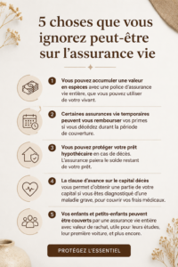 Illustration représentant des familles discutant des options d'assurance vie.