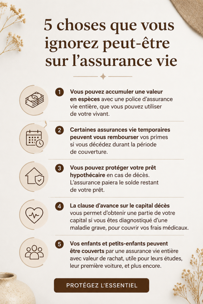 Illustration représentant des familles discutant des options d'assurance vie.