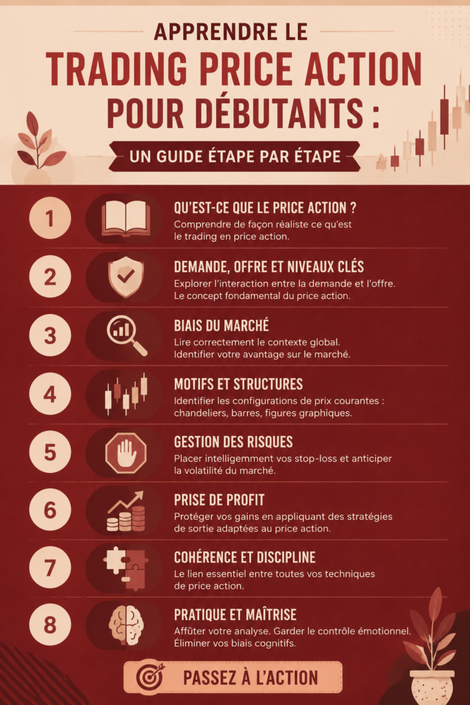 Femme souriante utilisant un ordinateur pour apprendre le trading par analyse de prix.