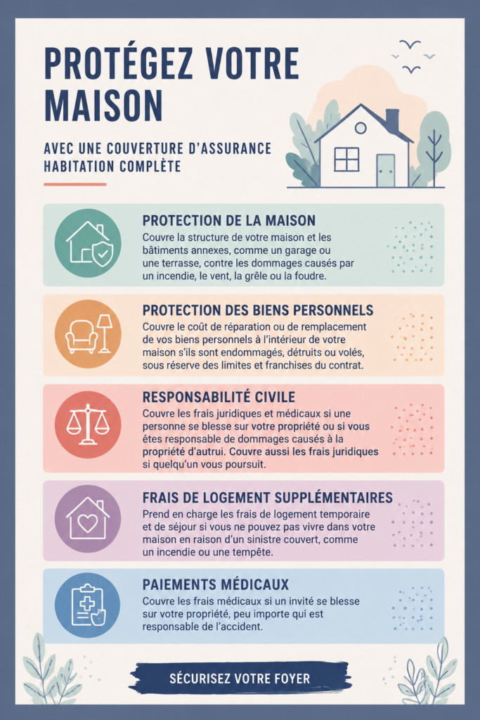 Femme en train de lire un contrat d'assurance habitation dans son salon