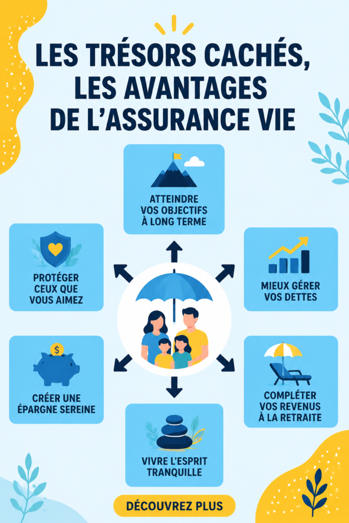 Femme souriante lisant un document d'assurance vie.