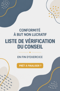 Image d'une checklist sur un bureau avec un ordinateur et des documents de gestion associative.