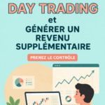 Femme concentrée sur son ordinateur en train de trader en ligne, symbolisant le trading journalier
