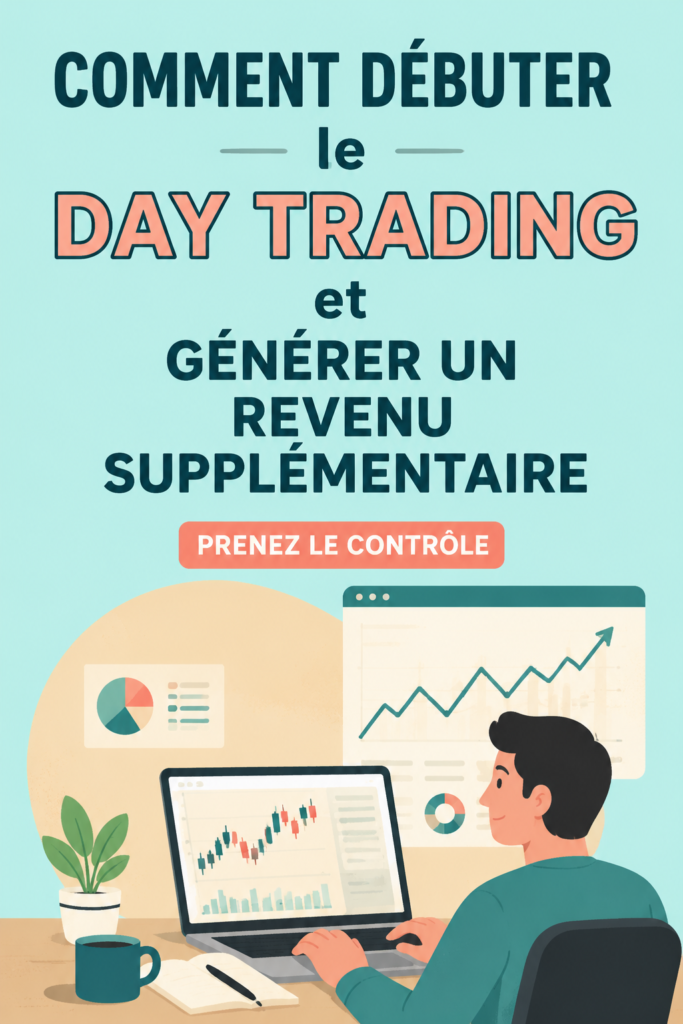 Femme concentrée sur son ordinateur en train de trader en ligne, symbolisant le trading journalier