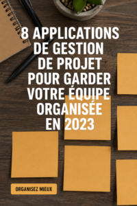 Capture d'écran d'une application de gestion de projet moderne sur un ordinateur.