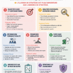 Une femme d'affaires réfléchit à sa stratégie en consultant des graphiques et des notes.