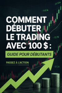 Une femme examinant des graphiques de trading sur son ordinateur avec un investissement de 100 $.