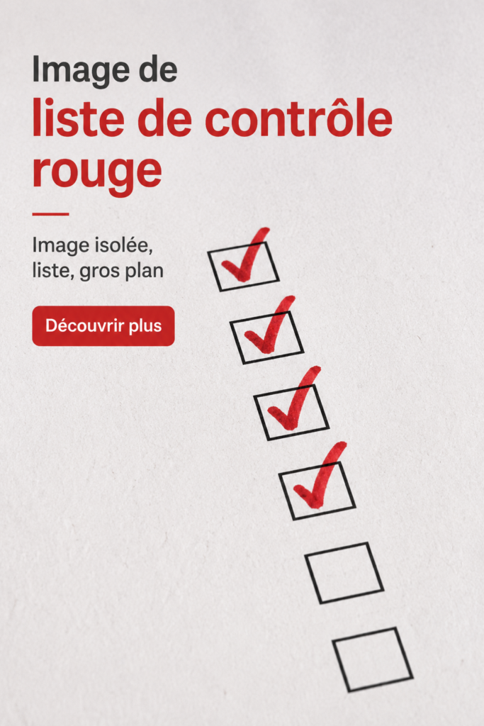 Image d'une checklist rouge sur fond blanc, symbolisant le choix de forfaits mobiles.