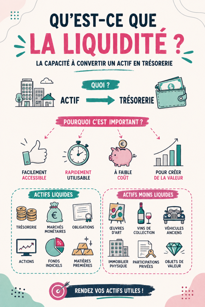 Image illustrant le concept de liquidité en finance.