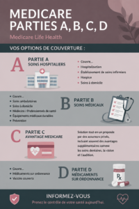 Vue d'ensemble des différentes parties de Medicare et leurs fonctions