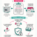 Visuel illustrant un compte séquestre avec des éléments de sécurité financière.