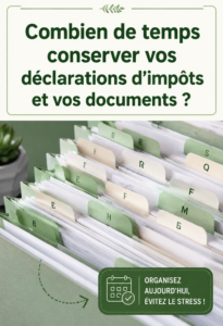 Femme trieuse de documents fiscaux importants sur un bureau, illustrant la gestion des finances