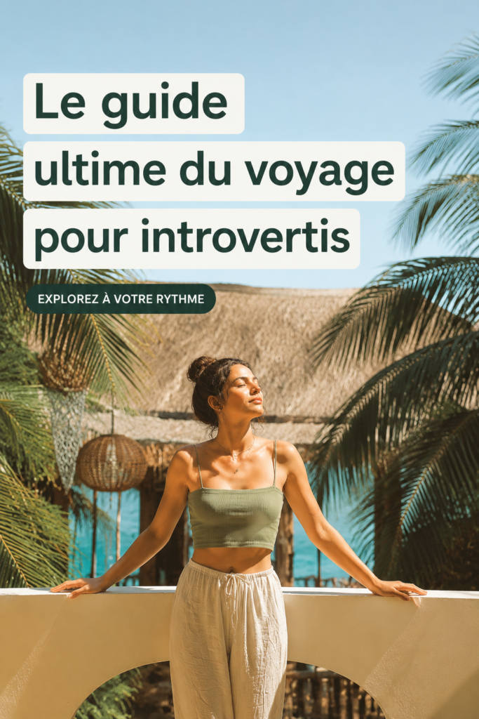 Une femme souriante contemplant un magnifique paysage à la montagne, parfait pour les introvertis.