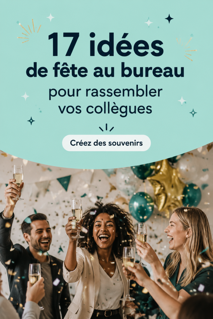 Un groupe de collègues se rencontre lors d'une fête au bureau