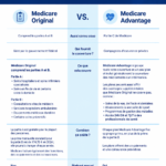 Comparaison entre Medicare original et Medicare Advantage avec icônes explicatives