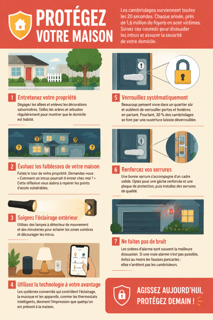 Femme réfléchissant à la sécurité de sa maison avec des dispositifs sécuritaires