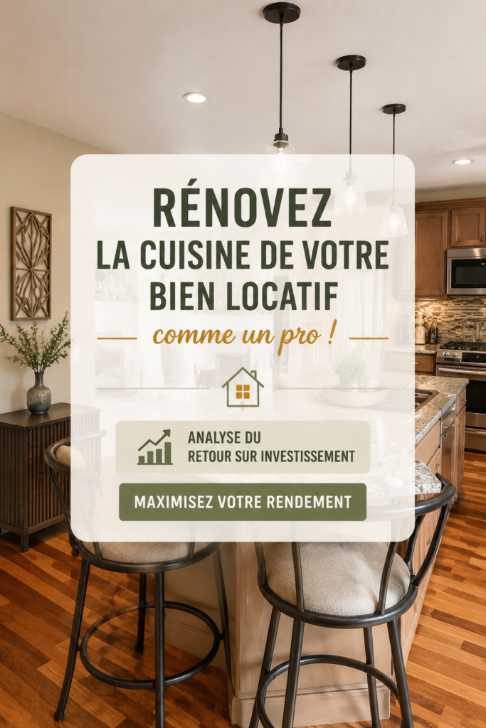 Cuisine rénovée de location avec des éléments modernes et fonctionnels pour attirer les locataires.