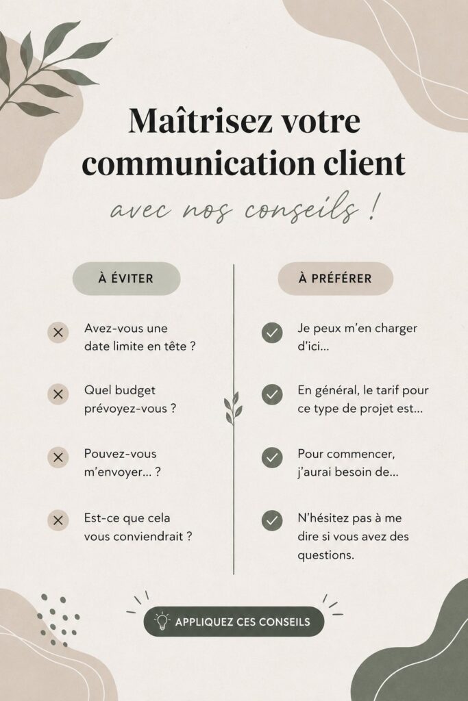 Image d'une femme dans un bureau en train de discuter avec un client, illustrant une communication efficace.