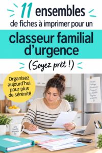 Un binder d'urgence bien organisé avec des documents essentiels et des étiquettes claires