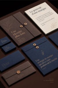 Branding stratégique réussi de LouxLeather, montrant son identité visuelle unique.
