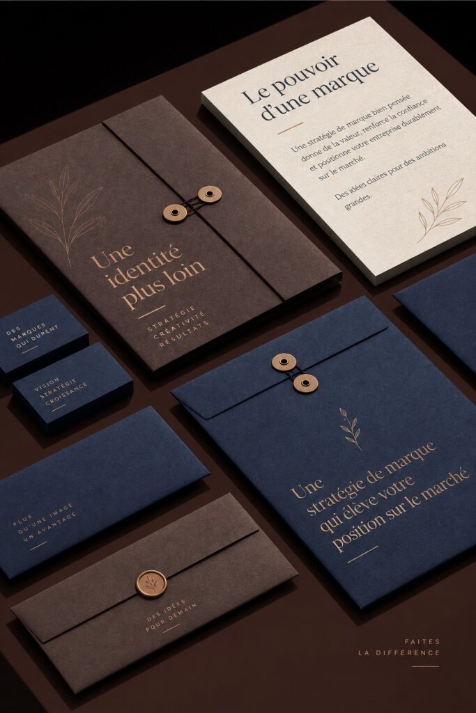 Branding stratégique réussi de LouxLeather, montrant son identité visuelle unique.