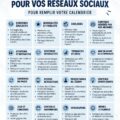 Un calendrier de contenu coloré pour les réseaux sociaux avec des post-it
