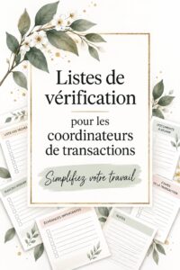 Femme utilisant une checklist pour gérer des transactions avec efficacité