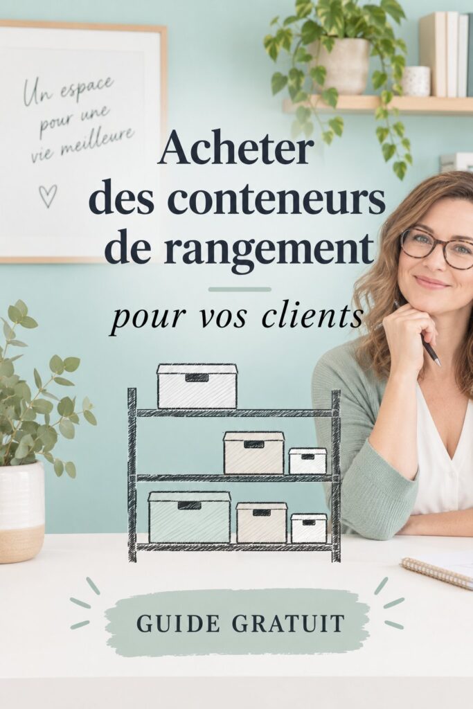 Photo de différents contenants de stockage pour l'organisation personnelle