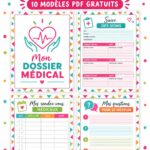 Femme utilisant un classeur médical pour organiser des documents de santé