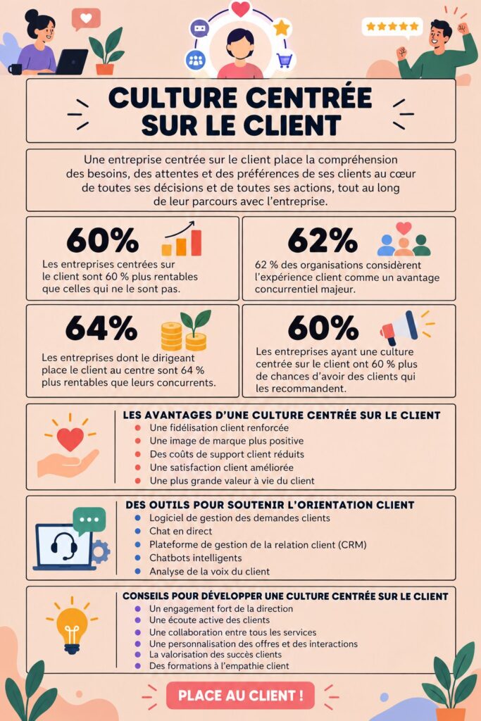 Une équipe de femmes en réunion, focalisées sur l'expérience client, représentant une culture centrée sur le client.
