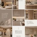Un meuble personnalisé en bois élégant dans un salon moderne