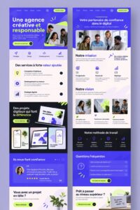 Design UI réactif d'un site d'agence illustré