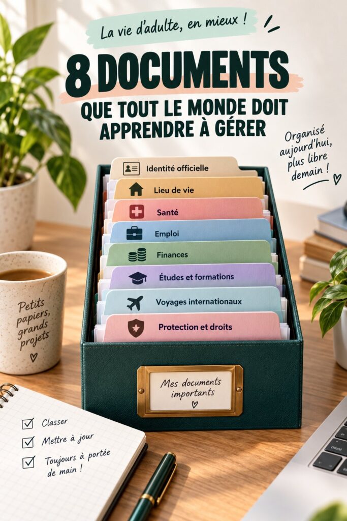 Une femme examine des documents importants sur son bureau, illustrant la gestion efficace des documents