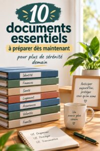 Femme souriante préparant des documents importants pour l'avenir.
