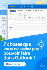 Capture d'écran des fonctionnalités d'Outlook avec des astuces pratiques.